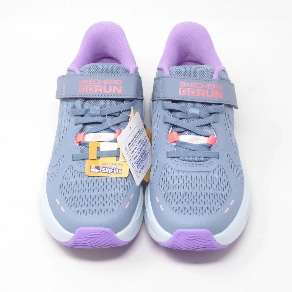 Skechers Kids Girls Max Cushioning Glide-Step Sneakers Blue GORUN Slip-Ins Sz 2